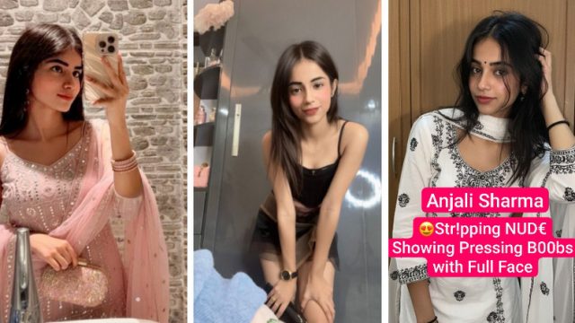 ANJALI SHARMA Insta Girl Nude XXX Pressing Hot Tits with Full Face In Tango Live